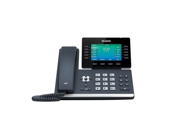 Yealink colour-screen desk phone, one of the IP phones DVGVoIP sets up on 3CX